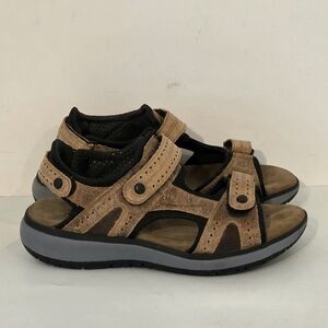 SAS Maverick Brown Hook & Loop Sandals Size 7US